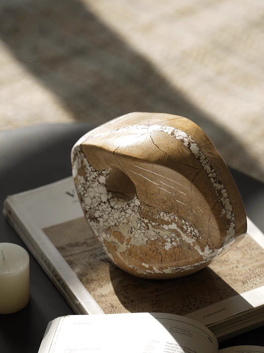 Sculptural Marble Decorative Object Free Form