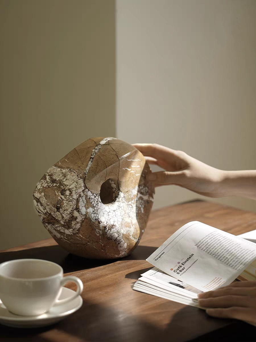 Sculptural Marble Decorative Object Free Form